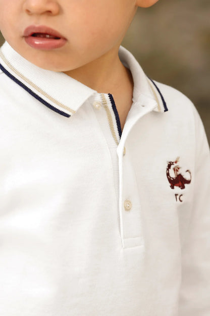 Polo shirt Sand cotton Pointed collar long sleeves