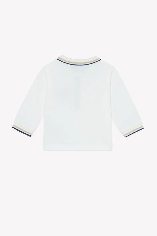 Polo shirt Sand cotton Pointed collar long sleeves