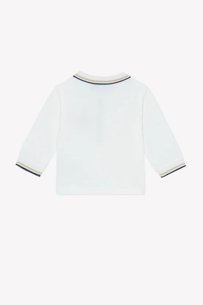 Polo shirt Sand cotton Pointed collar long sleeves