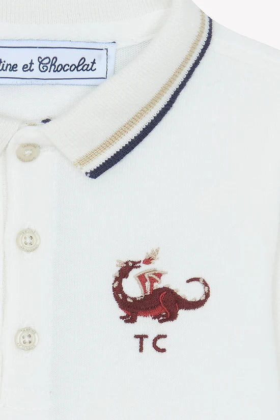 Polo shirt Sand cotton Pointed collar long sleeves
