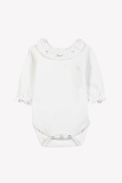 Body Cotton dew Ruffled collar flower embroidery