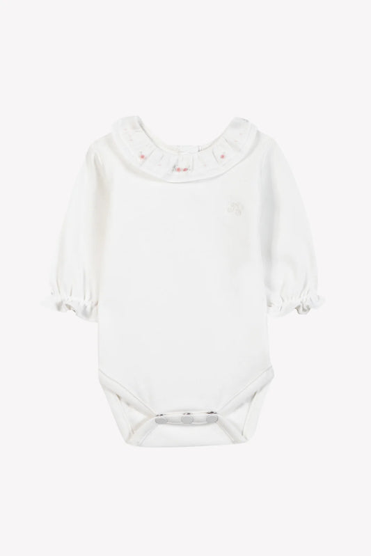 Body Cotton dew Ruffled collar flower embroidery