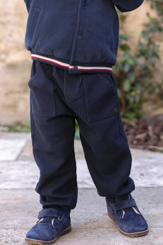 Trousers Navy cotton
