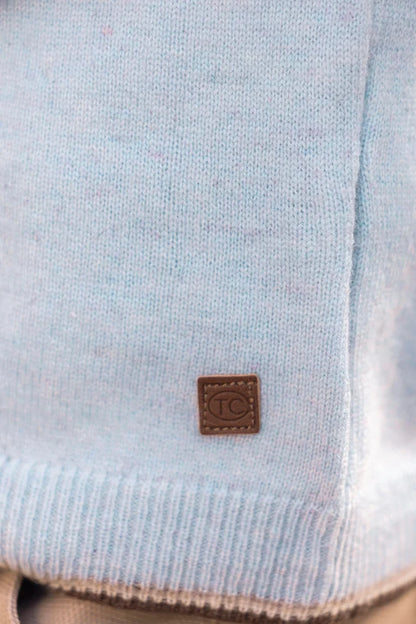 Cardigan Horizon blue hooded wool