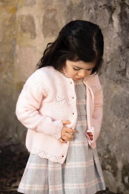Cardigan Dew wool openwork knitwear