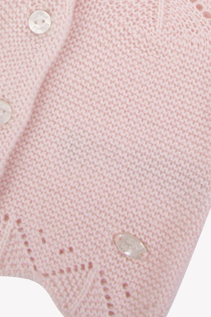 Cardigan Dew wool openwork knitwear