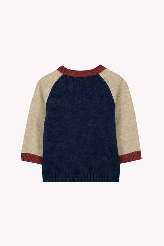 Sweater Indigo wool buttons