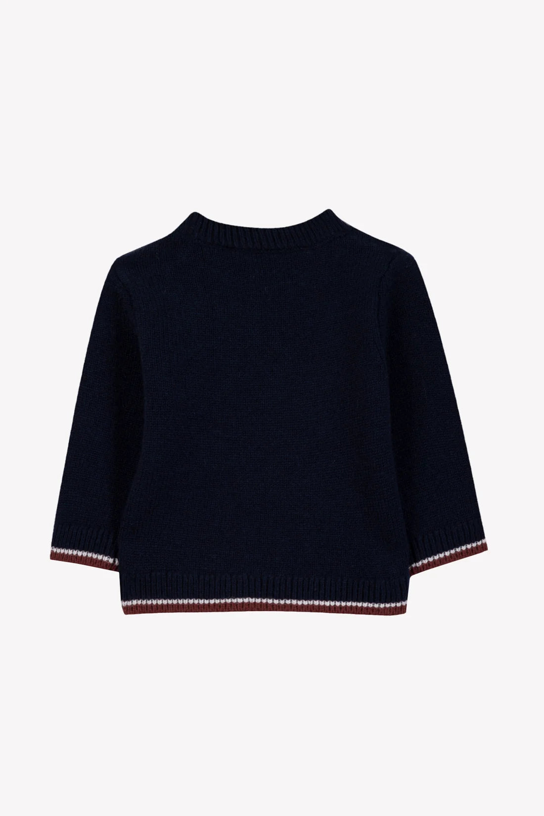 Sweater Navy Wool Embrodery knight
