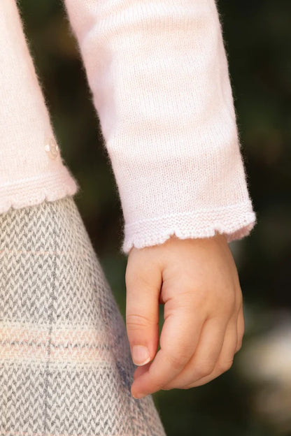 Cardigan Rosée wool floral embroidery