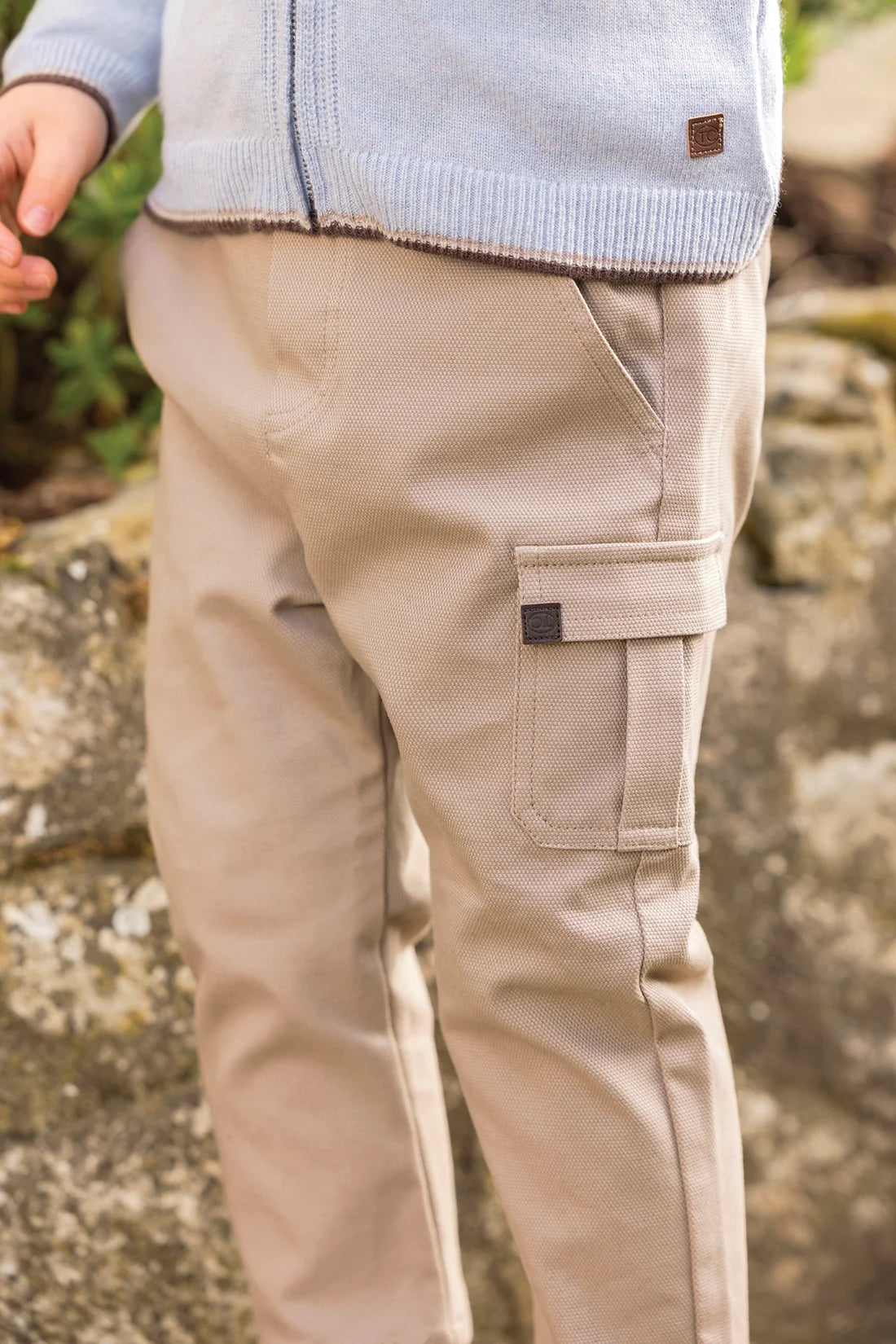 Trousers Mocha cotton piqué