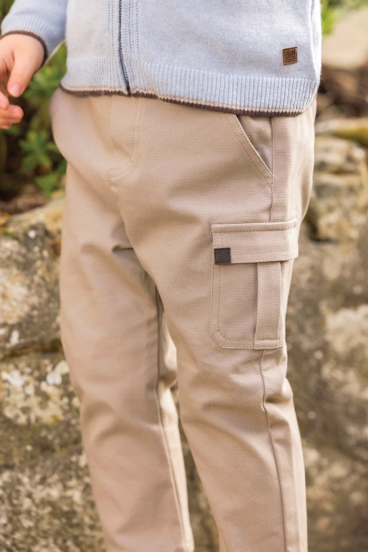 Trousers Mocha cotton piqué