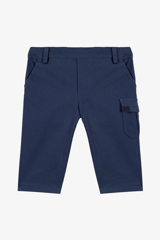 Trousers Indigo cotton piqué