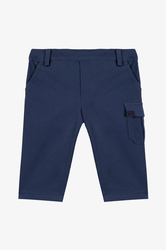 Trousers Indigo cotton piqué