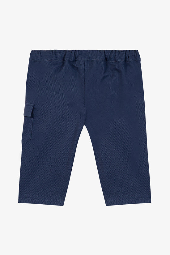 Trousers Indigo cotton piqué