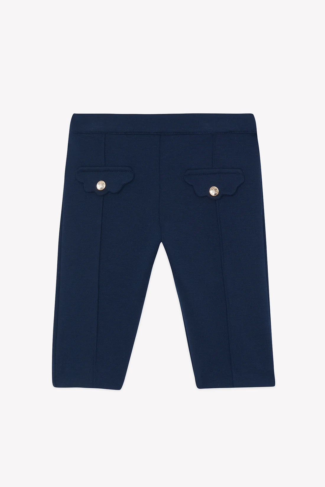 Trousers Navy scalloped pockets