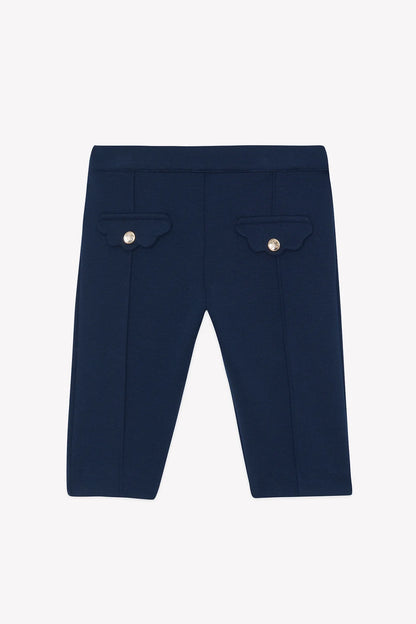 Trousers Navy scalloped pockets