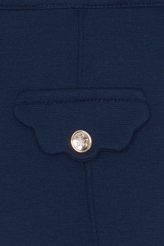 Trousers Navy scalloped pockets