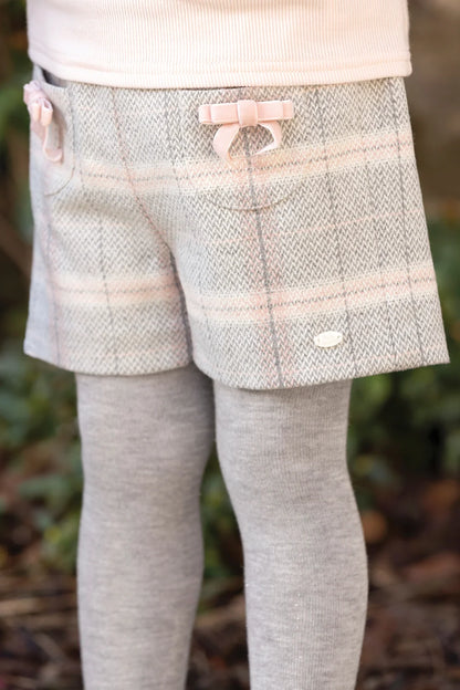 Shorts Mid-beige wool check