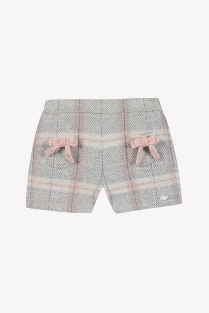 Shorts Mid-beige wool check