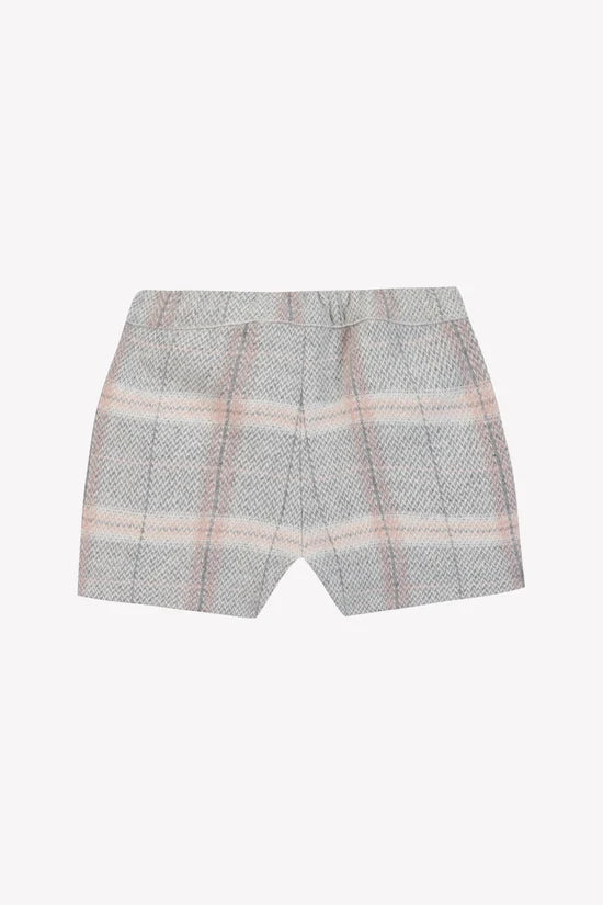 Shorts Mid-beige wool check