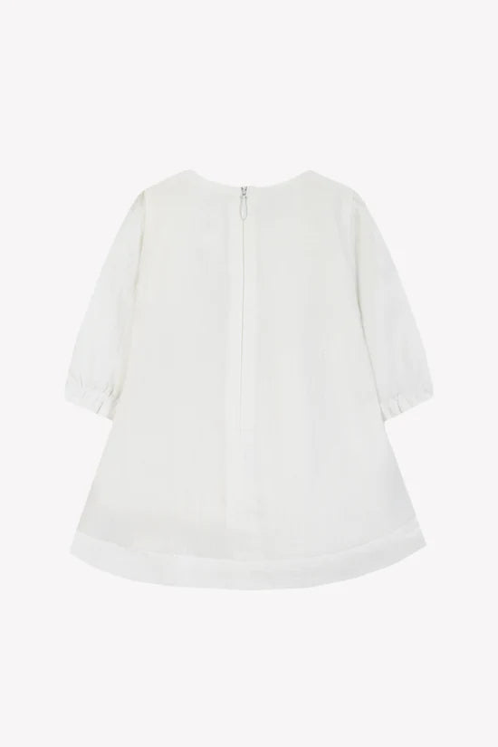 Dress Ecru cotton round neck
