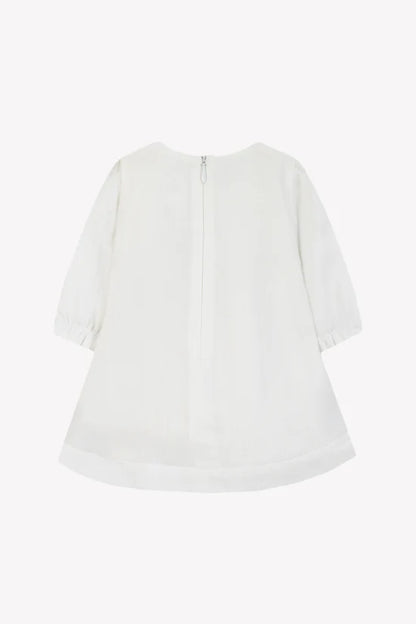 Dress Ecru cotton round neck