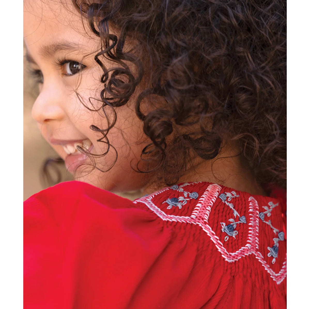Poinsettia Baby Dress - Cerise