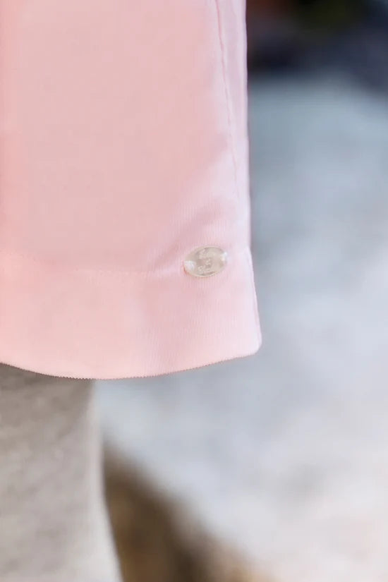 Dress Pink cotton with floral smocking