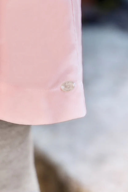 Dress Pink cotton with floral smocking