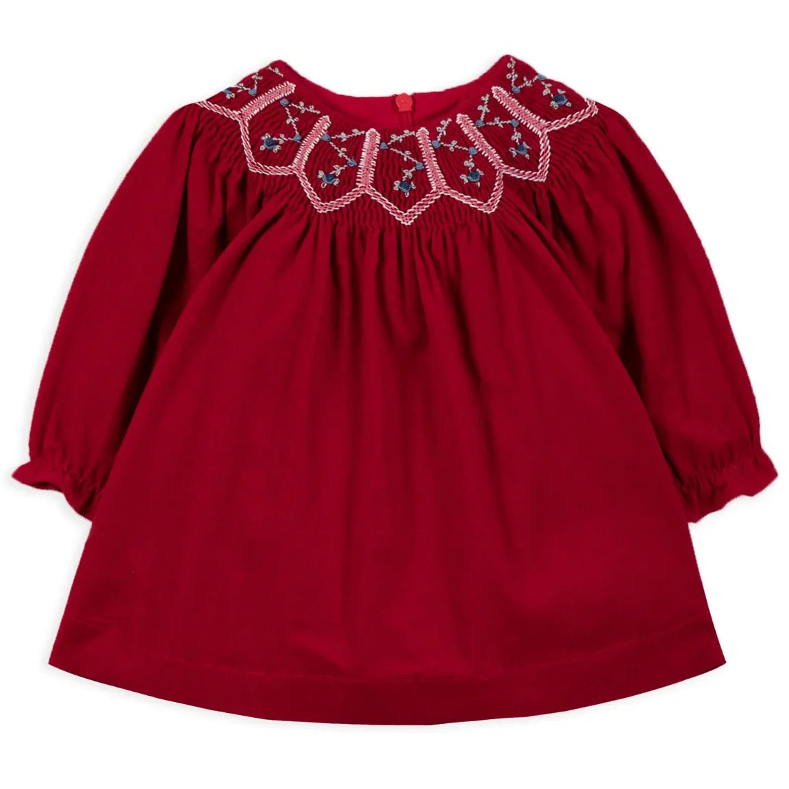 Poinsettia Baby Dress - Cerise