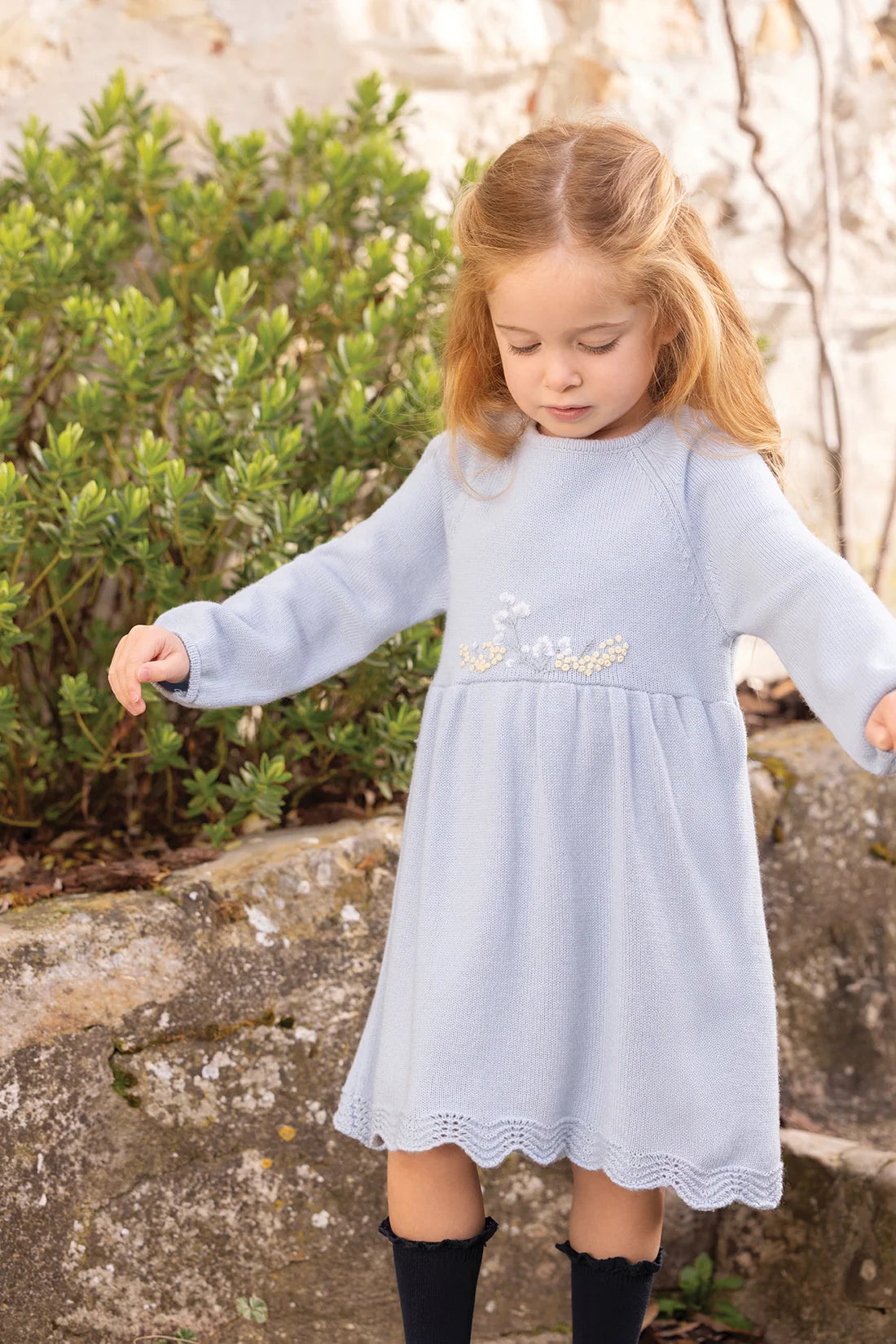 Dress Cloud scalloped wool