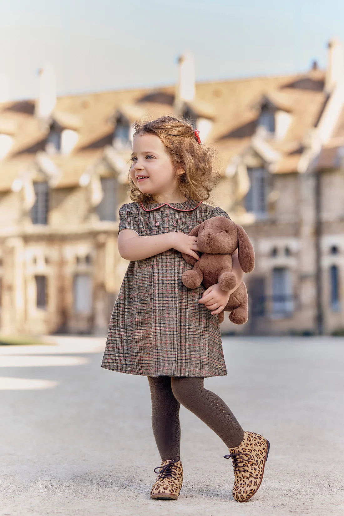 Dress Brown Wool Check