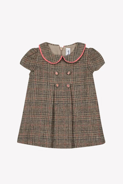 Dress Brown Wool Check