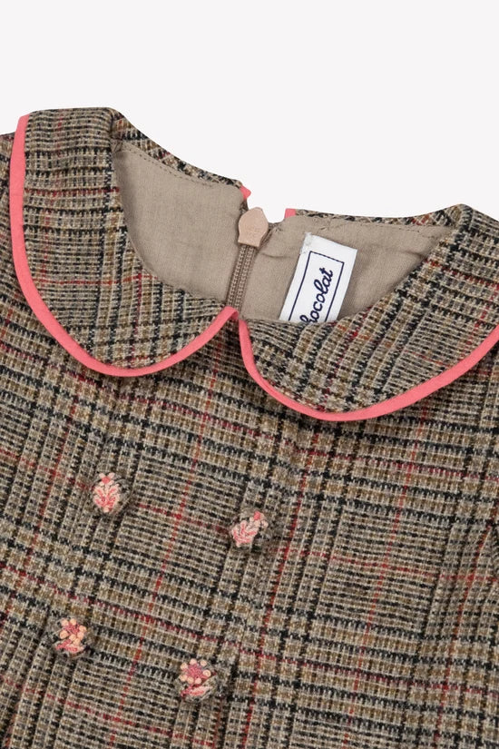 Dress Brown Wool Check