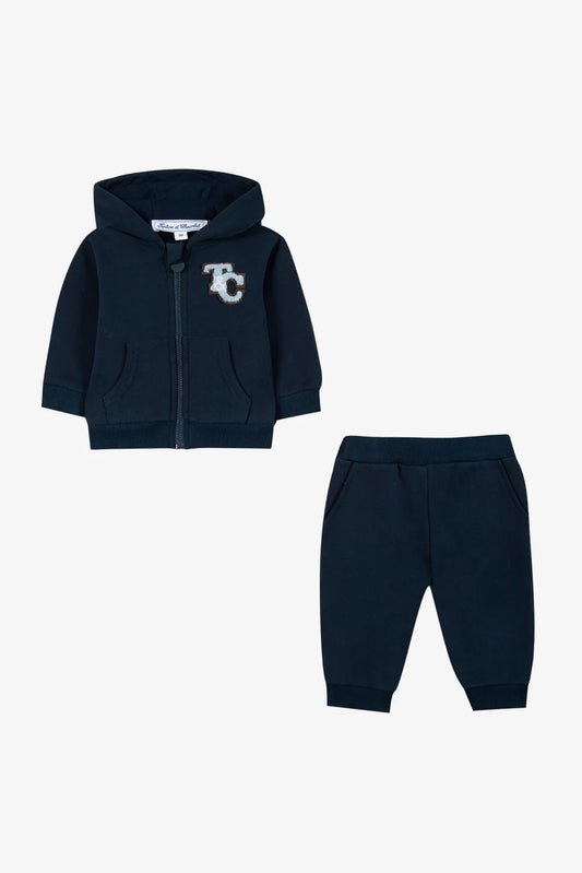 Outfit Jogging suit Navy cotton to Hood