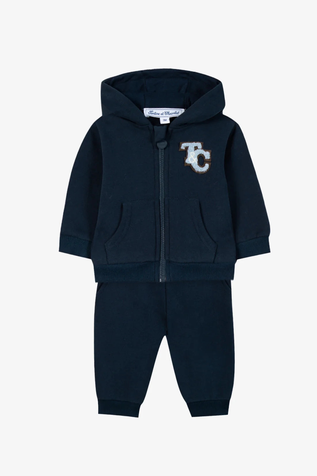 Outfit Jogging suit Navy cotton to Hood