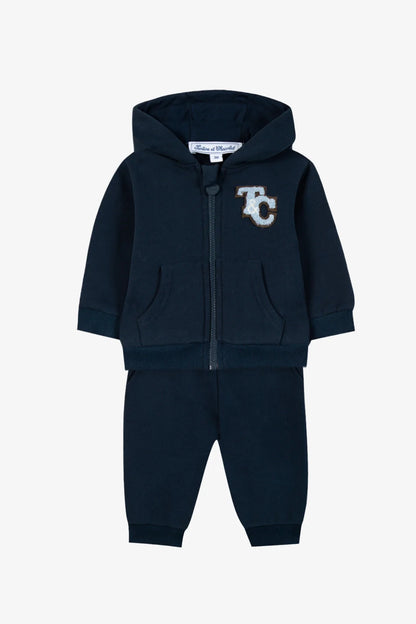 Outfit Jogging suit Navy cotton to Hood