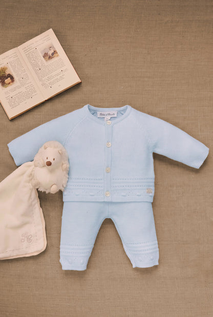 Long outfit Sky blue wool