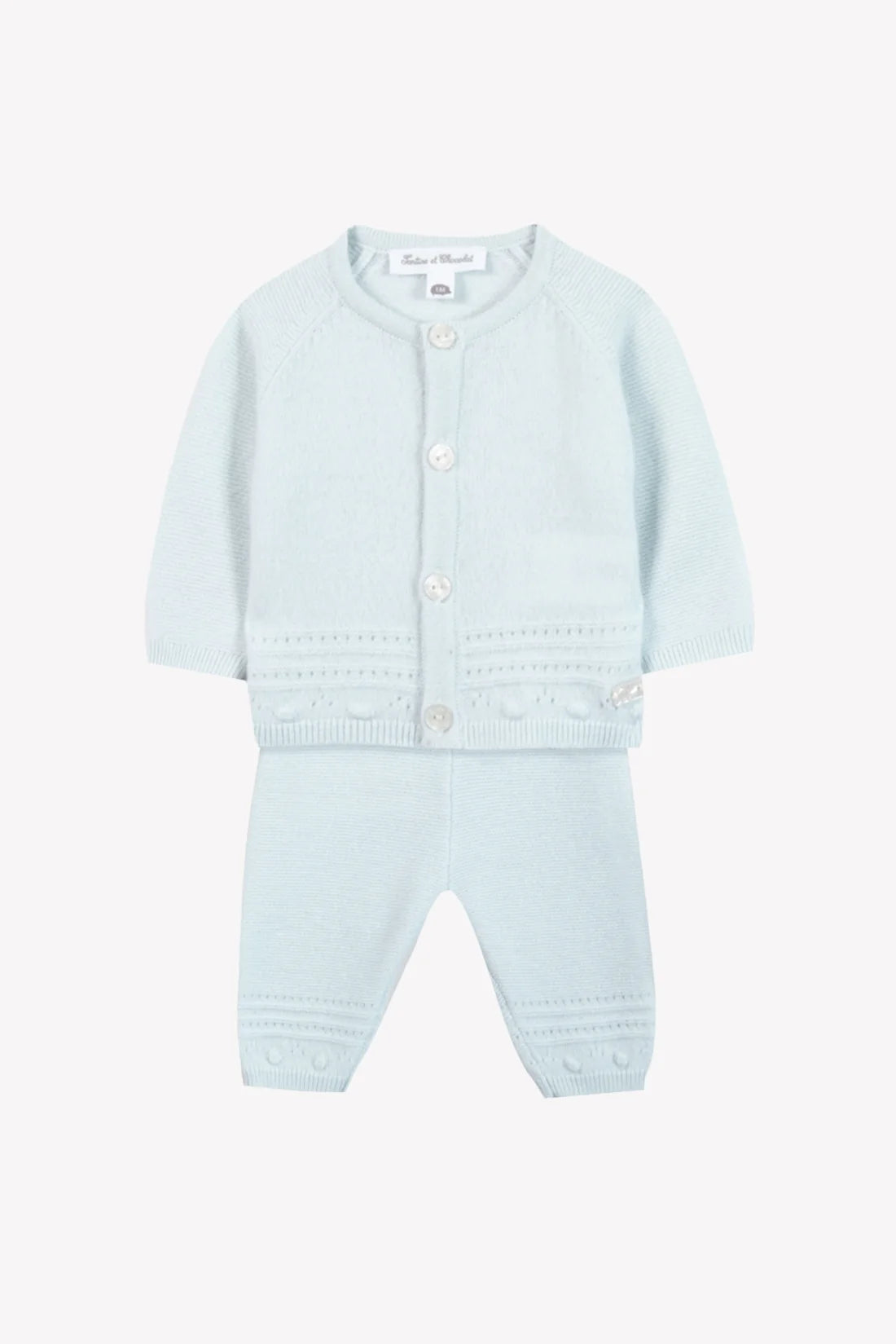 Long outfit Sky blue wool