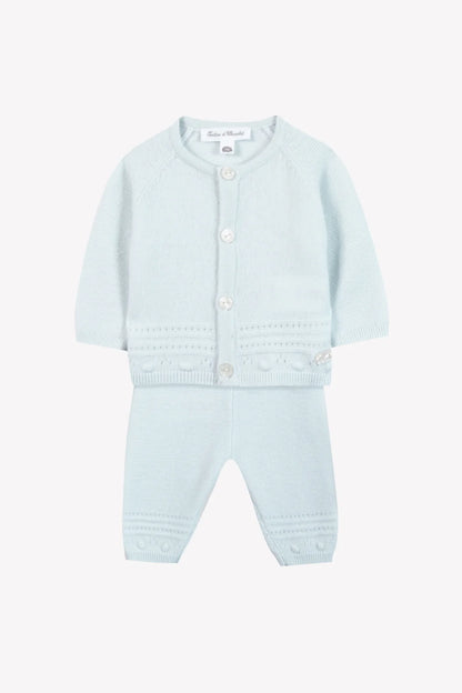 Long outfit Sky blue wool
