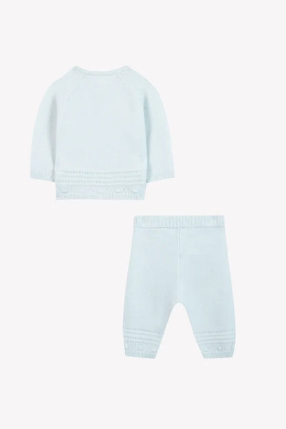 Long outfit Sky blue wool