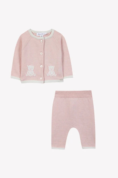 Long outfit Pink cotton with buttons