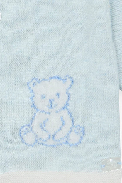 Long outfit Sky-blue cotton with buttons