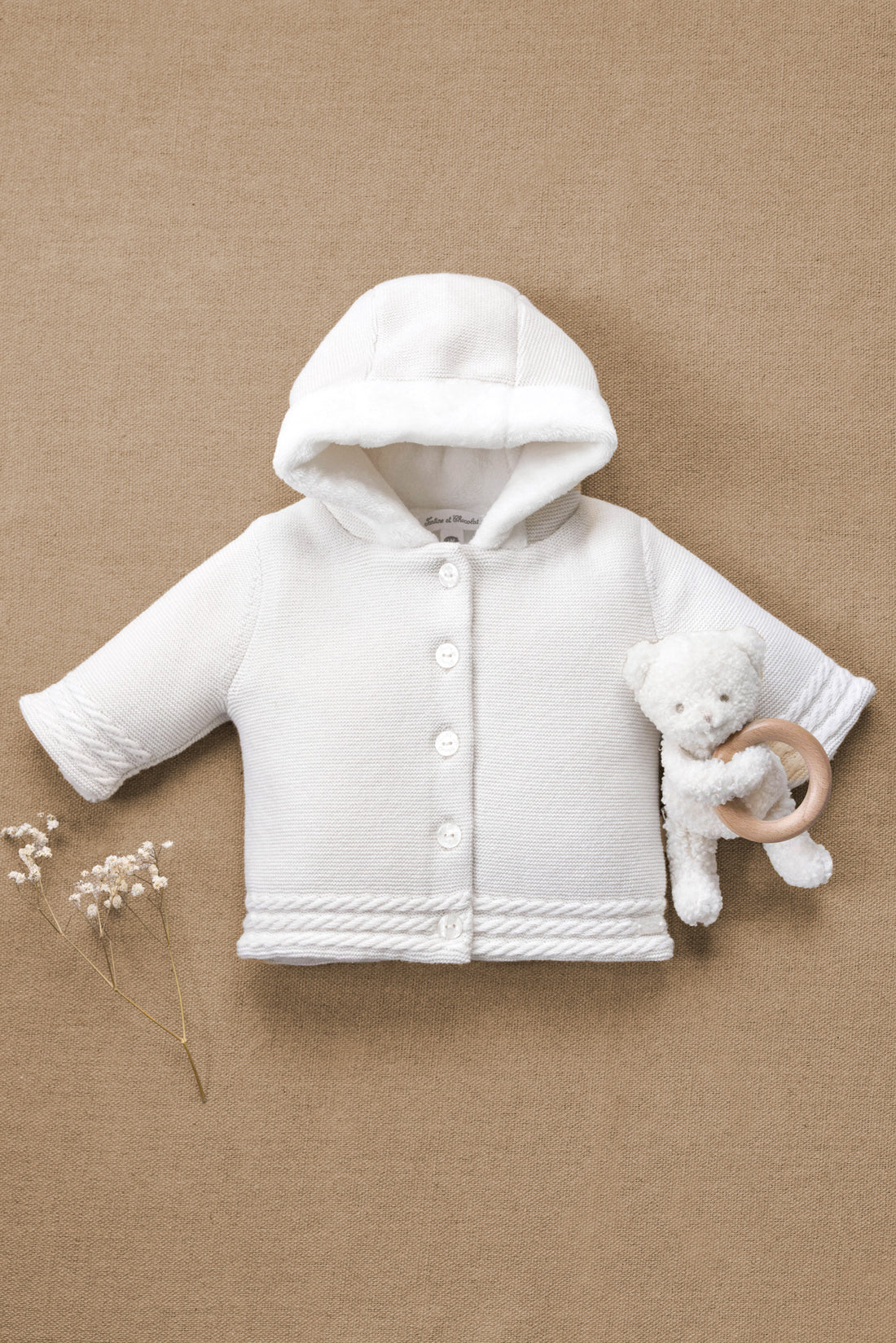Coat Ecru woven cotton