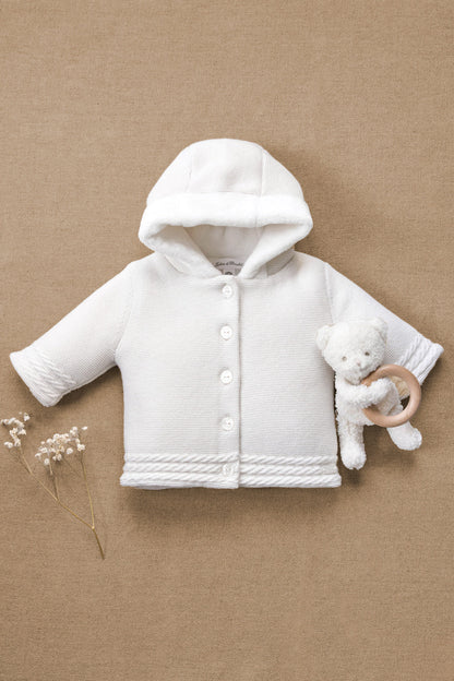 Coat Ecru woven cotton