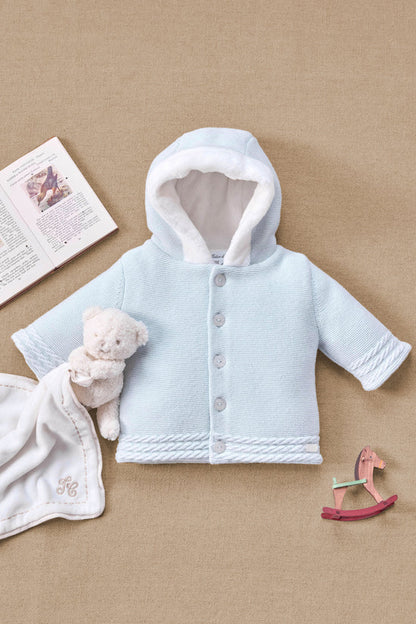 Coat Sky blue braided