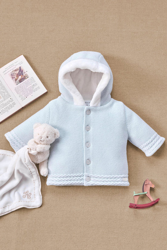 Coat Sky blue braided