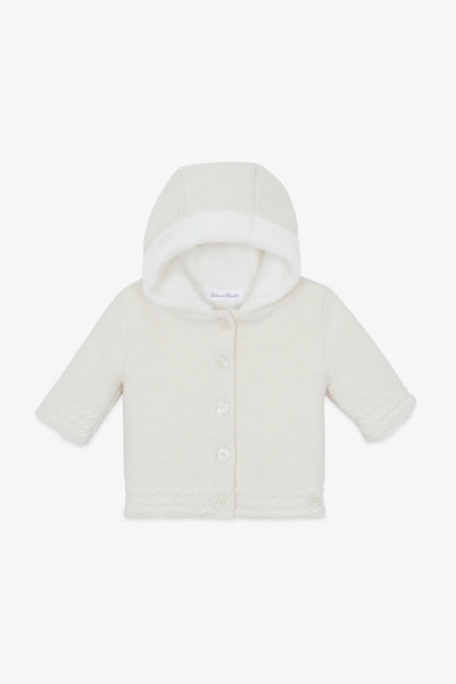 Coat Ecru woven cotton