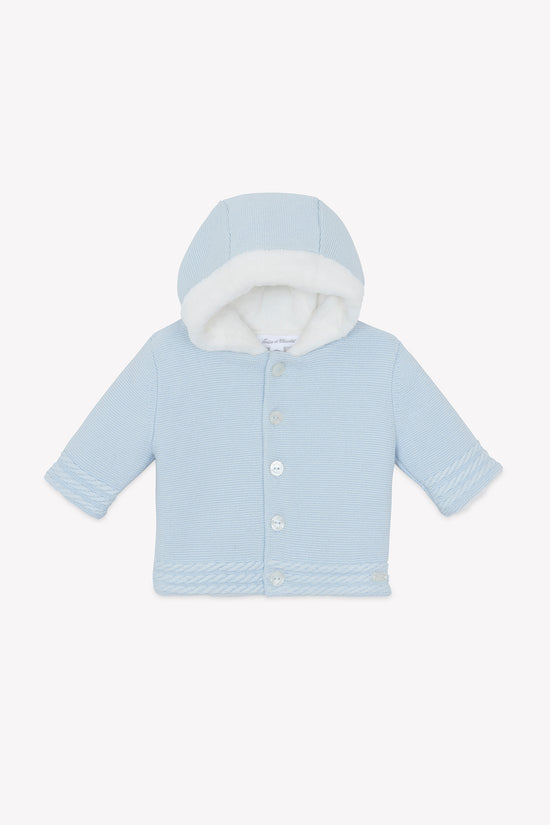 Coat Sky blue braided