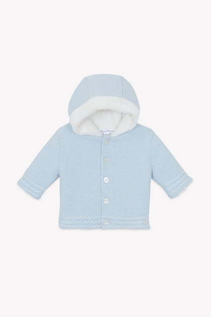 Coat Sky blue braided